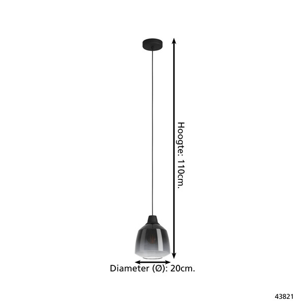 Eglo Hanglamp E27 | Sedbergh | Zwart  LEG00280 - 3