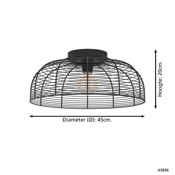 Eglo Plafondlamp E27 | Rinroe | Zwart  LEG00275 - 4