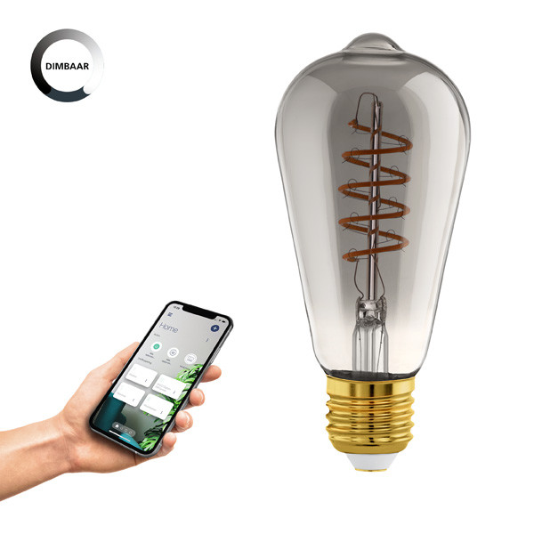 Eglo Smart LED lamp E27 | Edison ST64 | Filament | Smokey | Zigbee | 2000K | 4W (16W)  LEG00035 - 3