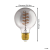 Eglo Smart LED lamp E27 | Globe G80 | Filament | Smokey | Zigbee | 2000K | 4W (16W)  LEG00036 - 6