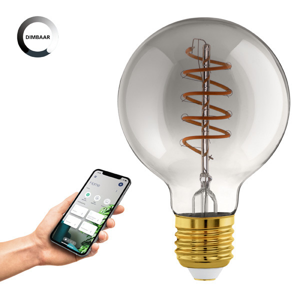Eglo Smart LED lamp E27 | Globe G95 | Filament | Smokey | Zigbee | 2000K | 4W (16W)  LEG00037 - 3