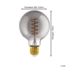 Eglo Smart LED lamp E27 | Globe G95 | Filament | Smokey | Zigbee | 2000K | 4W (16W)  LEG00037 - 6