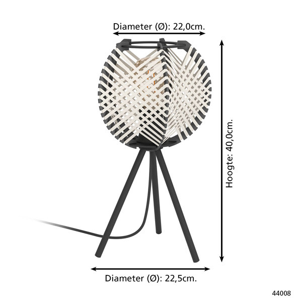 Eglo Tafellamp E27 | Waverton | Zwart  LEG00294 - 5