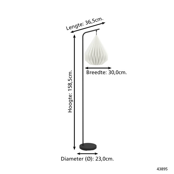 Eglo Vloerlamp E27 | Minting | Zwart  LEG00372 - 3