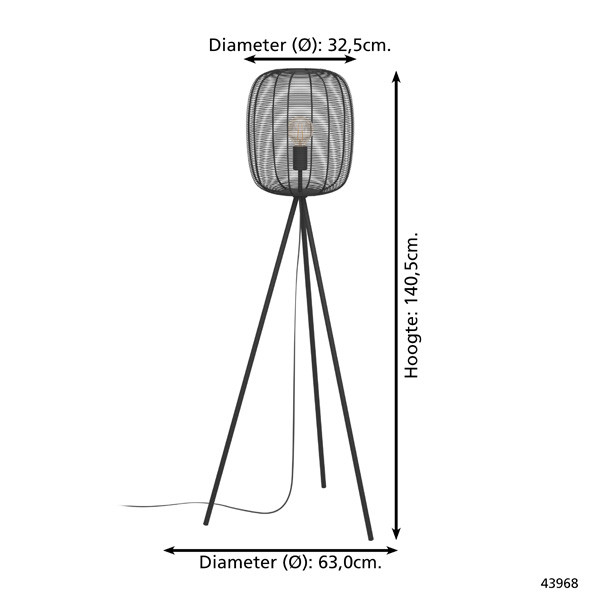 Eglo Vloerlamp E27 | Rinroe | Zwart  LEG00274 - 6