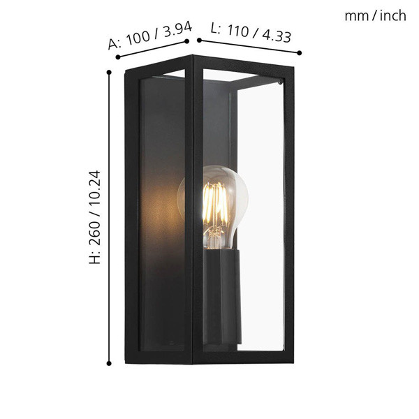 Eglo Wandlamp E27 | Amezola | Zwart  LEG00301 - 5