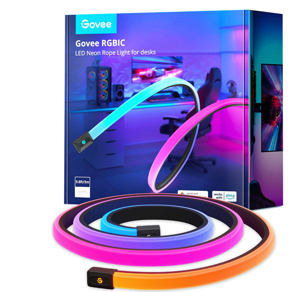 Govee RGBIC LED Neon Rope Lights voor bureaus | Wi-Fi + Bluetooth | 3 meter  LGO00118 - 1