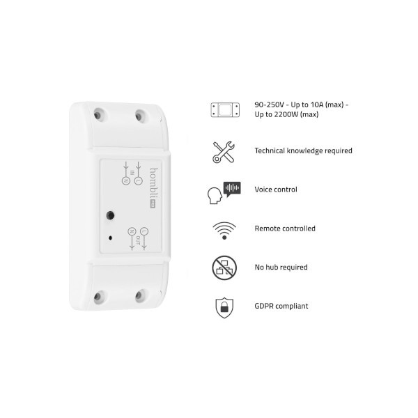 Hombli Smart Switch (Wit, 10A)  LHO00014 - 3