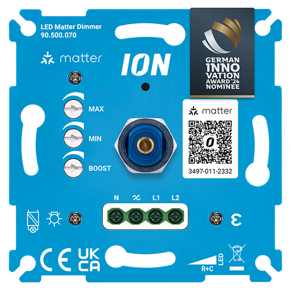 ION INDUSTRIES Matter dimmer inbouw 0.3-200W | Fase afsnijding (RC) | iON Industries  LIO00517 - 1