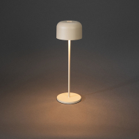 Konstsmide oplaadbare tafellamp | Lille | 2200-2700K | IP54 | 3.5W | Zandkleur  LKO00744