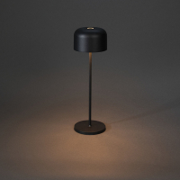 Konstsmide oplaadbare tafellamp | Lille | 2200-2700K | IP54 | 3.5W | Zwart  LKO00745