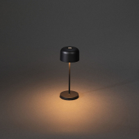 Konstsmide oplaadbare tafellamp | Lille Mini | 2200-2700K | IP54 | 3.5W | Zwart  LKO00748