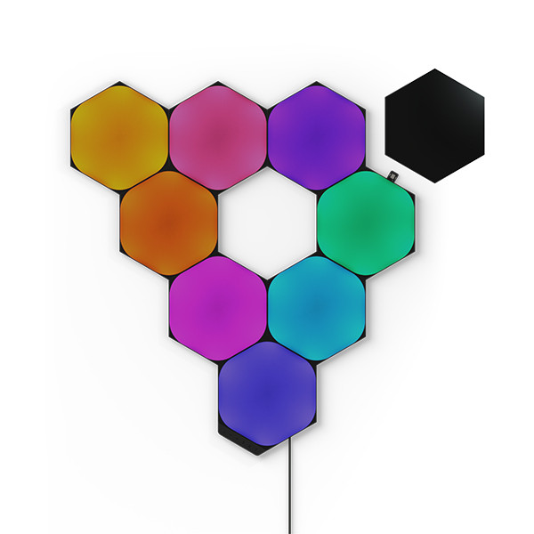 Nanoleaf Shapes Black Hexagons | 9 stuks | Startset  LNA00042 - 2