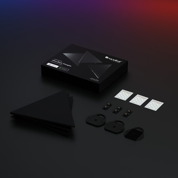 Nanoleaf Shapes Ultra Black Triangles | 3 stuks | Uitbreiding  LNA00071 - 1