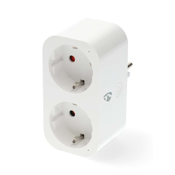 Nedis SmartLife Duo Smart Plug met energiemeter | Max. 3680W | Wit (NL)  LNE00197 - 1