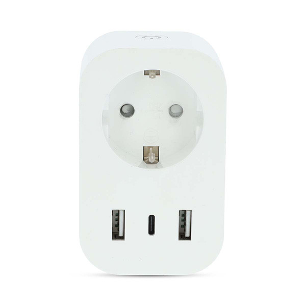 Nedis SmartLife Smart Plug met energiemeter | Max. 3680W | Wit (NL)  LNE00193 - 1