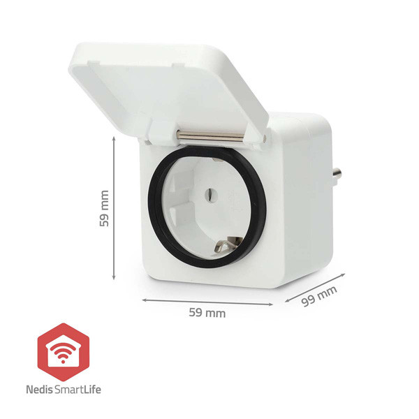 Nedis SmartLife Smart Plug met energiemeter | Max. 3680W | Zigbee | IP44 | Wit  LNE00196 - 5