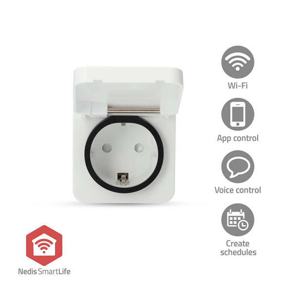 Nedis SmartLife Smart Plug met energiemeter | Max. 3680W | Zigbee | IP44 | Wit  LNE00196 - 6