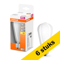 Osram Aanbieding: 6x Osram LED lamp E27 | Edison ST64 | Mat | 2700K | 4W (40W)  LOS00215