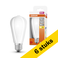 Osram Aanbieding: 6x Osram LED lamp E27 | Edison ST64 | Mat | 2700K | 6.5W (60W)  LOS00217