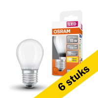 Osram Aanbieding: 6x Osram LED lamp E27 | Kogel P45 | Mat | 2700K | 1.5W (15W)  LOS00191