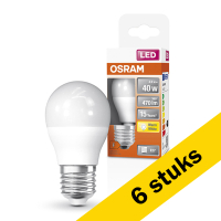 Osram Aanbieding: 6x Osram LED lamp E27 | Kogel P45 | Mat | 2700K | 4.9W (40W)  LOS00207