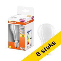 Osram Aanbieding: 6x Osram LED lamp E27 | Peer A60 | Mat | 2700K | 17W (150W)  LOS00109