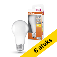 Osram Aanbieding: 6x Osram LED lamp E27 | Peer A60 | Mat | 2700K | 8.5W (60W)  LOS00119