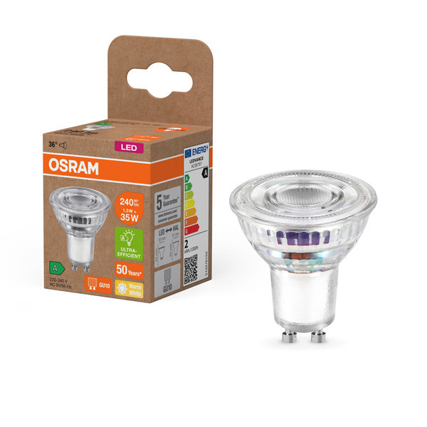 Osram GU10 LED spot | 2700K | 1.3W (35W)  LOS00748 - 1