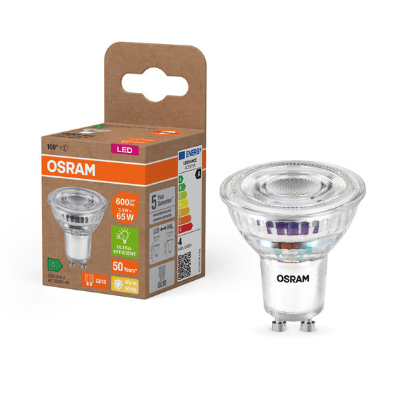 Osram GU10 LED spot | 2700K | 100° | 3.3W (65W)  LOS00756 - 1