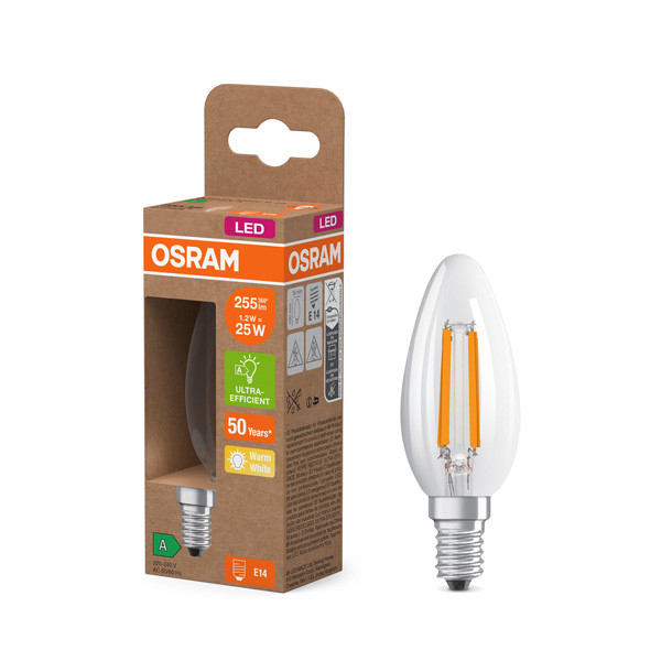 Osram LED lamp E14 | Kaars B35 | Helder | Filament | 2700K | 1.2W (25W)  LOS00956 - 1