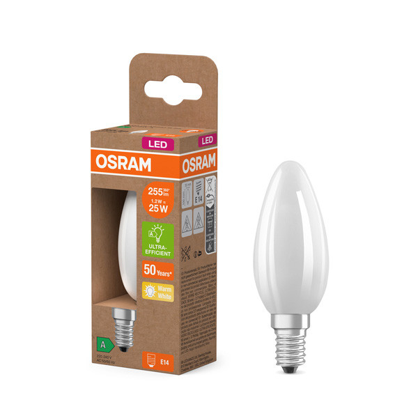 Osram LED lamp E14 | Kaars B35 | Mat | 2700K | 1.2W (25W)  LOS00960 - 1