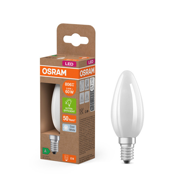 Osram LED lamp E14 | Kaars B35 | Mat | 4000K | 3.8W (60W)  LOS00978 - 1