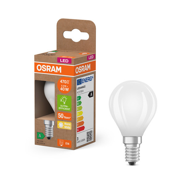 Osram LED lamp E14 | Kogel P45 | Mat | 2700K | 2.2W (40W)  LOS00936 - 1