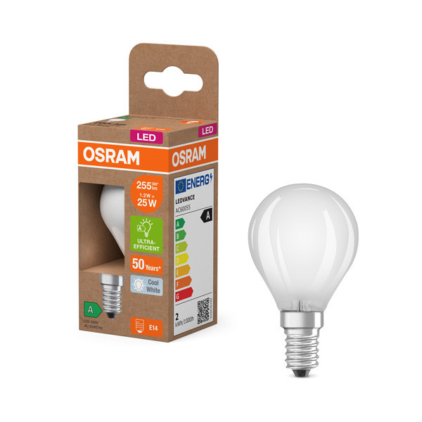 Osram LED lamp E14 | Kogel P45 | Mat | 4000K | 1.2W (25W)  LOS00928 - 1