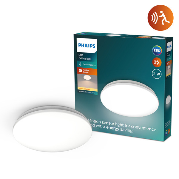 Philips Acuna plafondlamp met sensor | 2700K | Ø 34.5 cm | Wit | 21W  LPH03748 - 1