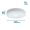 Philips Coiner plafondlamp | Ultra Efficient | SceneSwitch | 2700K | Ø 38.9 cm | Wit | 24W  LPH03742 - 2