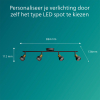 Philips Conduit plafondspot | 4x GU10 | Zwart/Goud  LPH03763 - 3