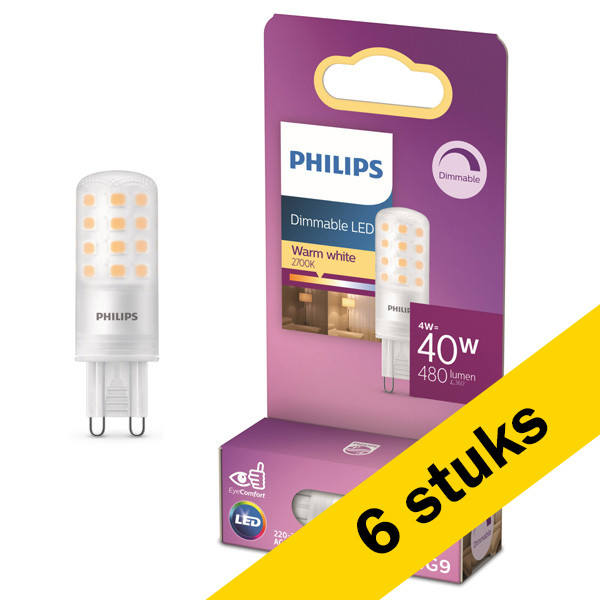 Philips G9 LED capsule | SMD | Mat | 2700K | Dimbaar | 4W (40W)  LPH03852 - 1