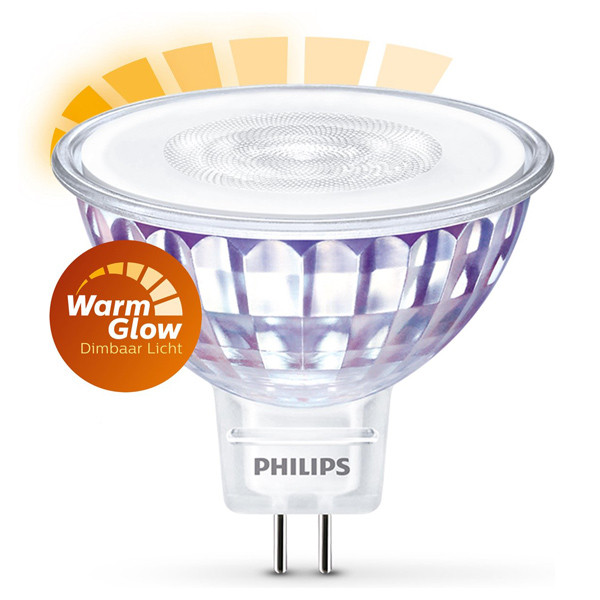 GU5.3 LED spot WarmGlow | MR16 2200-2700K 7W (50W) Philips 123led.nl