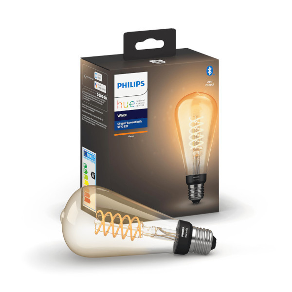 piek september replica Philips Hue Filament | E27 | Edison ST72 | White | 550 lumen | 7W Philips  HUE 123led.nl