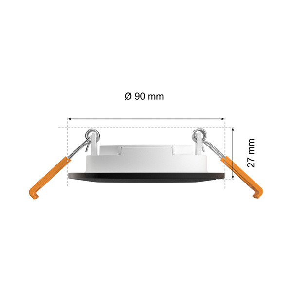 Philips Hue Inbouwspot | Slim Recessed 90mm | White en Color Ambiance | Zwart | 3x 8.3W  LPH03727 - 4