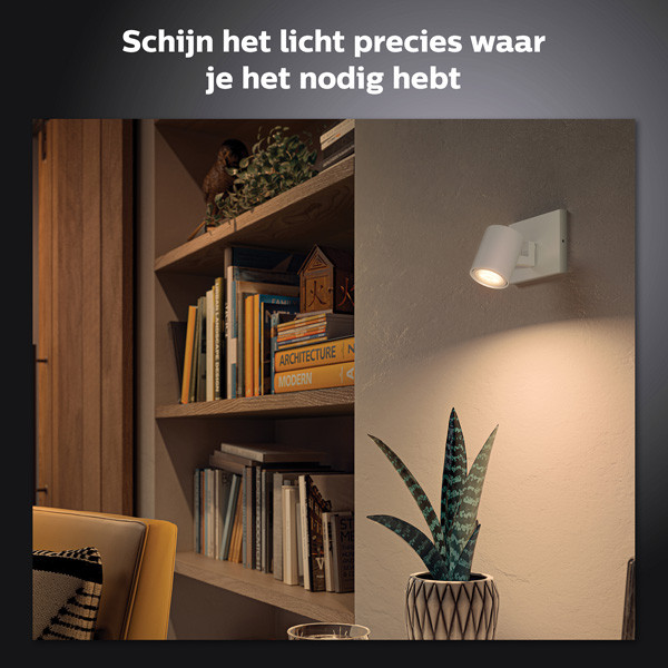 Philips Hue Runner Opbouwspot | Wit | 1 spot | White Ambiance | incl. dimmer switch  LPH03717 - 6