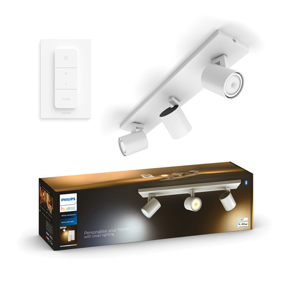 Philips Hue Runner Opbouwspot | Wit | 3 spots | White Ambiance | incl. dimmer switch  LPH03713 - 1