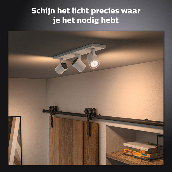 Philips Hue Runner Opbouwspot | Wit | 3 spots | White Ambiance | incl. dimmer switch  LPH03713 - 6