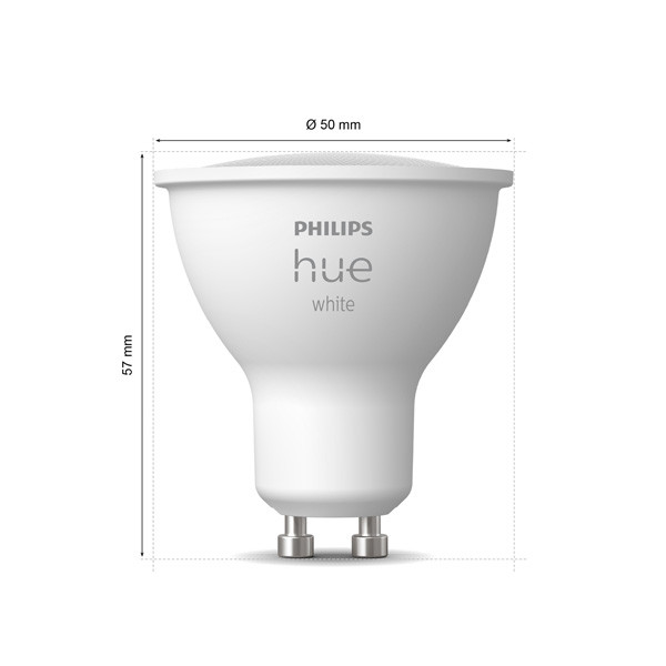 Philips Hue Spot GU10 | White | 400 lumen | 4.2W | 2 stuks  LPH03694 - 3