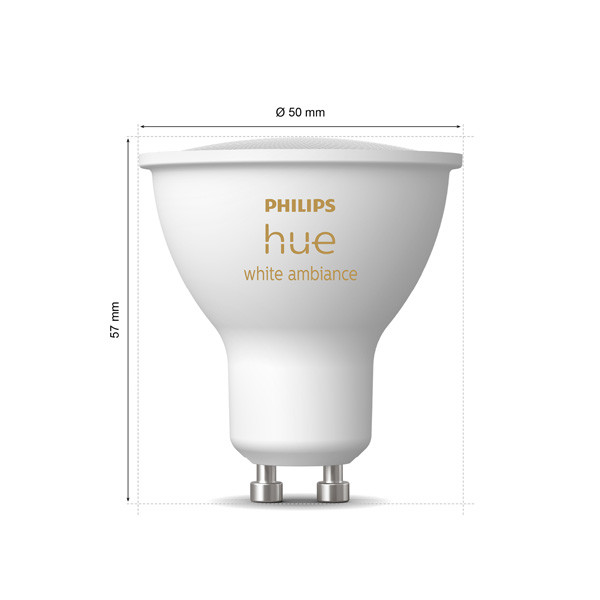 Philips Hue Spot GU10 | White Ambiance | 400 lumen | 4.2W | 2 stuks  LPH03732 - 3