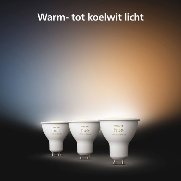 Philips Hue Spot GU10 | White Ambiance | 400 lumen | 4.2W | 3 stuks  LPH03733 - 4