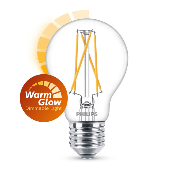 Philips LED lamp E27 | Peer A60 | WarmGlow | Filament | 2200-2700K | 5.9W (60W)  LPH02533 - 1