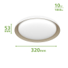 Philips Pebblo plafondlamp | Ultra Efficient | SceneSwitch | 2700K | Ø 32 cm | Wit/Goud | 10W  LPH03740 - 2